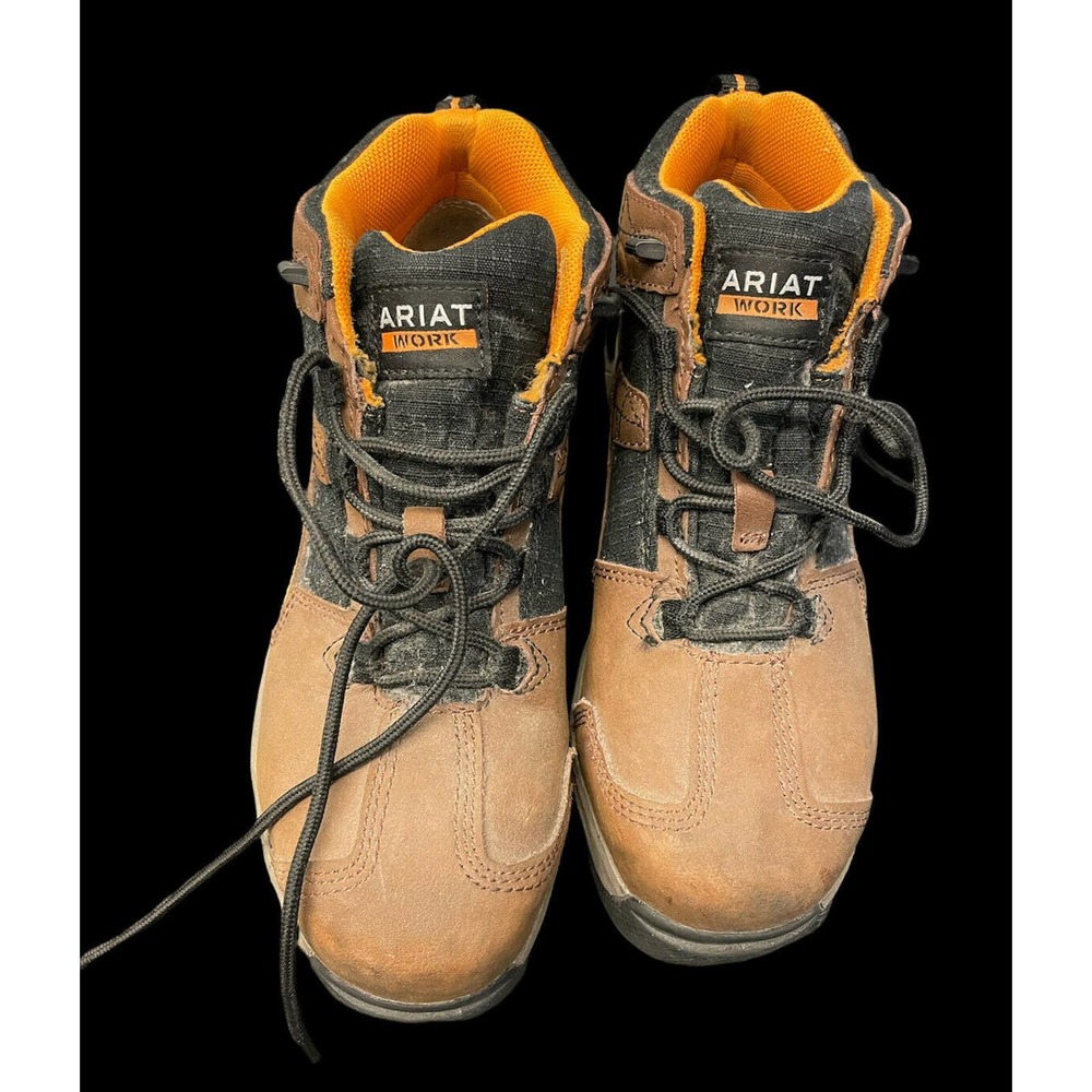Ariat Women's Contender Steel Toe Work Boots Size 7.5 10018574 Brown No Insole